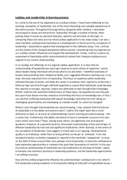 Laidlaw and Leadership: a learning process 