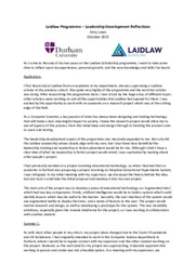 Laidlaw Final Reflections