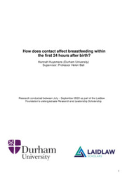 How Does Contact Affect Breastfeeding Within the First 24 Hours After Birth? Summer One Report (Reuploaded)
