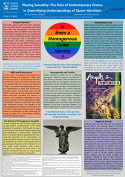 Research Poster: 'Playing Sexuality: The Role of Contemporary Drama in Diversifying Understandings of Queer Identities'