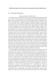 Reflective Report on The Exorcists, An Experimental Game Theatre Piece