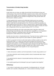 Research Proposal: Transamination of Amides Using Azanides