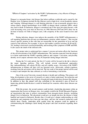 Research Proposal: Effects of Caspase-1 activation by the NLRP-3 Inflammasome, a key effector of Dengue infection