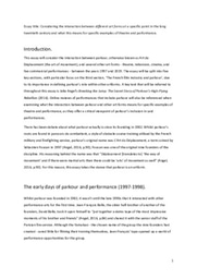 The interaction between parkour & performance in the long 20th century (1997-2019)