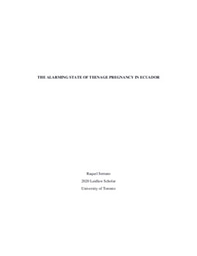The Alarming State of Teenage Pregnancy in Ecuador - Midterm Report 