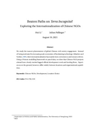 Final Working Paper - Internationalization of Chinese civil Society Engagement