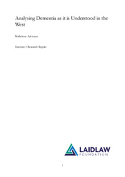 Analysing Dementia as it is Understood in the West