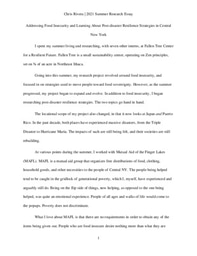 2021 Summer Research Essay