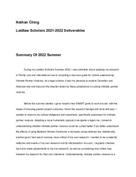 Summer 2022 Deliverables - Summaries and Reflections