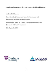 The causes of violent Islamism