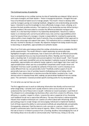 Leadership Journey Essay