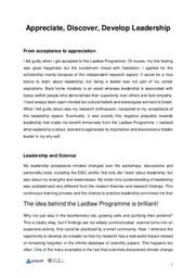 Learning to Appreciate Leadership