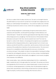 Blog Post: Global Citizen & Ethical Leadership 