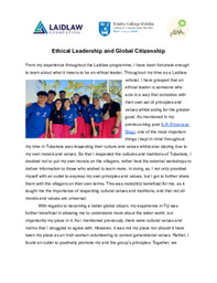 Ethical Leadership and Global Citizenship