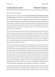 Leadership in Action: Reflective Report