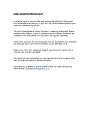 Laidlaw Scholarship Research Period Report 