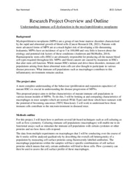 Understanding Immune cell Dysfunction in MPNs - Research project overview 