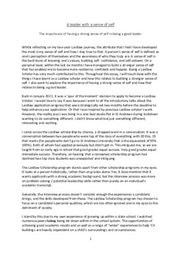  Laidlaw Leadership Essay