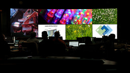 Which control room video wall technology consumes least energy?