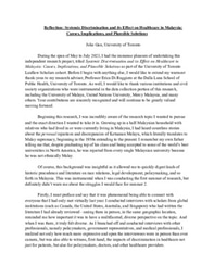 Final Reflective Report