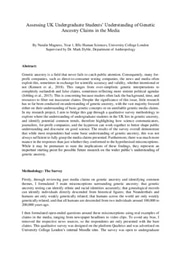 Assessing UK Undergraduate Students’ Understanding of Genetic Ancestry Claims in the Media - Essay - Natalie Magness