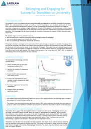  Poster: Belonging and Engaging for Successful Transition to University