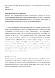 Reflective Report Summer 1 