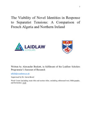 Research Essay - The Viability of Novel Identities in Response to Separatist Tensions: A Comparison of French Algeria and Northern Ireland
