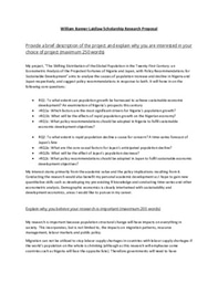 William Banner Laidlaw Scholarship Research Proposal