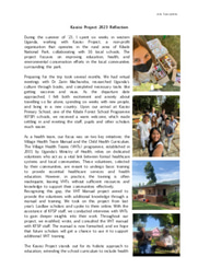 Kasiisi Project 2023 Reflection Julia Spaczynska