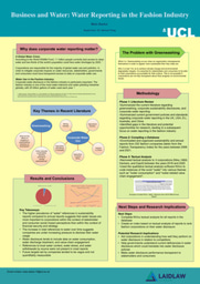 Business and Water: Water Reporting in the Fashion Industry