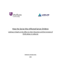How the Syrian War Affected Syrian Children 