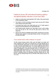 Statistical release - international banking and global liquidity indicators at end-June 2025