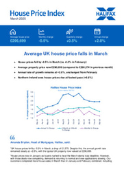 Average UK house price falls in March