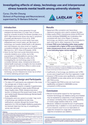 Poster - Investigating the effects of sleep, technology use and interpersonal stress towards mental health among university students