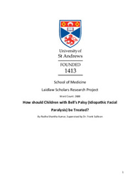 Essay: How should Children with Bell’s Palsy be Treated?