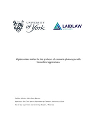 Optimisation studies for the synthesis of coumarin photocages with biomedical applications. - Alicia Sanz-Maestro 