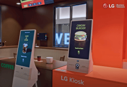 LG ISE 2022 with LG Kiosk, Outdoor Menu Boards