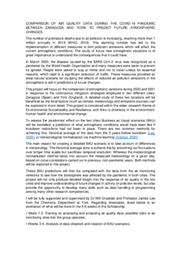 Irene Laidlaw Reseach Project- COMPARISON   OF   AIR   QUALITY   DATA   DURING   THE   COVID-19   PANDEMIC BETWEEN   ZARAGOZA   AND   YORK   TO   PREDICT   FUTURE   ATMOSPHERIC CHANGES