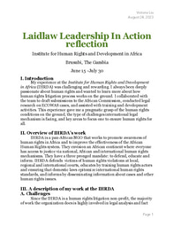 Laidlaw reflection- Victoria Liu