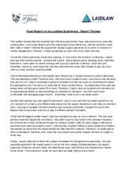 Final Laidlaw Report