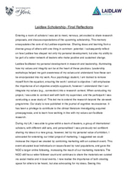 Laidlaw Scholarship Final Report