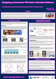 Designing an Immersive VR Avatar Animation Software