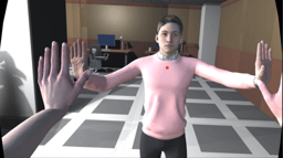 Playing the mirror game with a virtual character