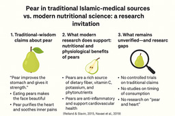 Pear in traditional Islamic-medical sources vs. modern nutritional science: a research invitation