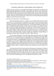 Devolution, Democracy and the Decline of the Scottish Left