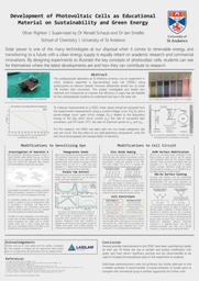 My Research Poster: Development of Photovoltaic Cells as Educational Material