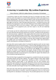 A Journey in Leadership: My Laidlaw Experience