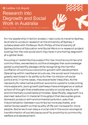 Research into Degrowth and Social Work in Australia