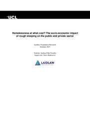 Homelessness at what cost? The socio-economic impact of rough sleeping on the public and private sector